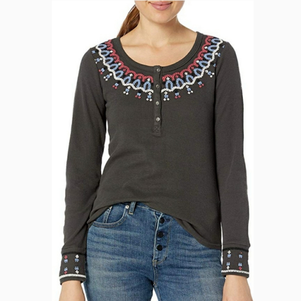 🆕⭐NWT Lucky Brand charcoal henley